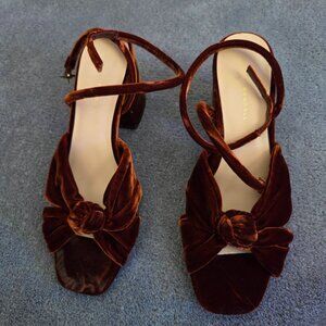 Loeffler  Randall Fiamma Velvet Ankle Straps